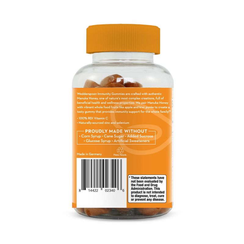 Wedderspoon Manuka Honey Immunity Gummies - Citrus - 90ct