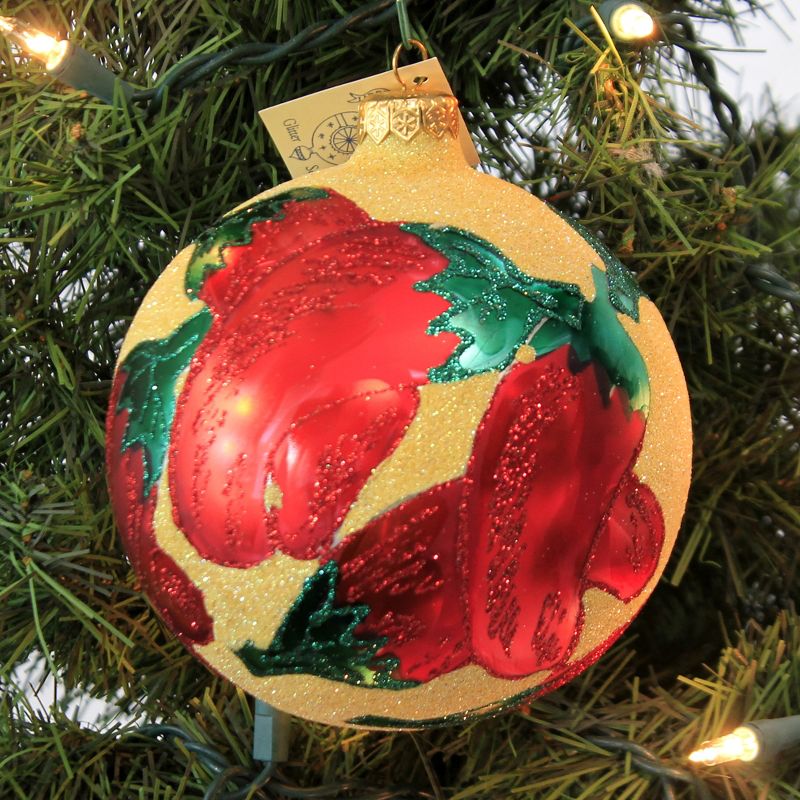 Larry Fraga Chili Peppers Ornament Ball Spicy Red  -  Tree Ornaments