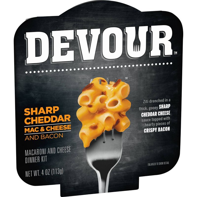 Devour Sharp Cheddar Mac & Cheese with Bacon - 4oz