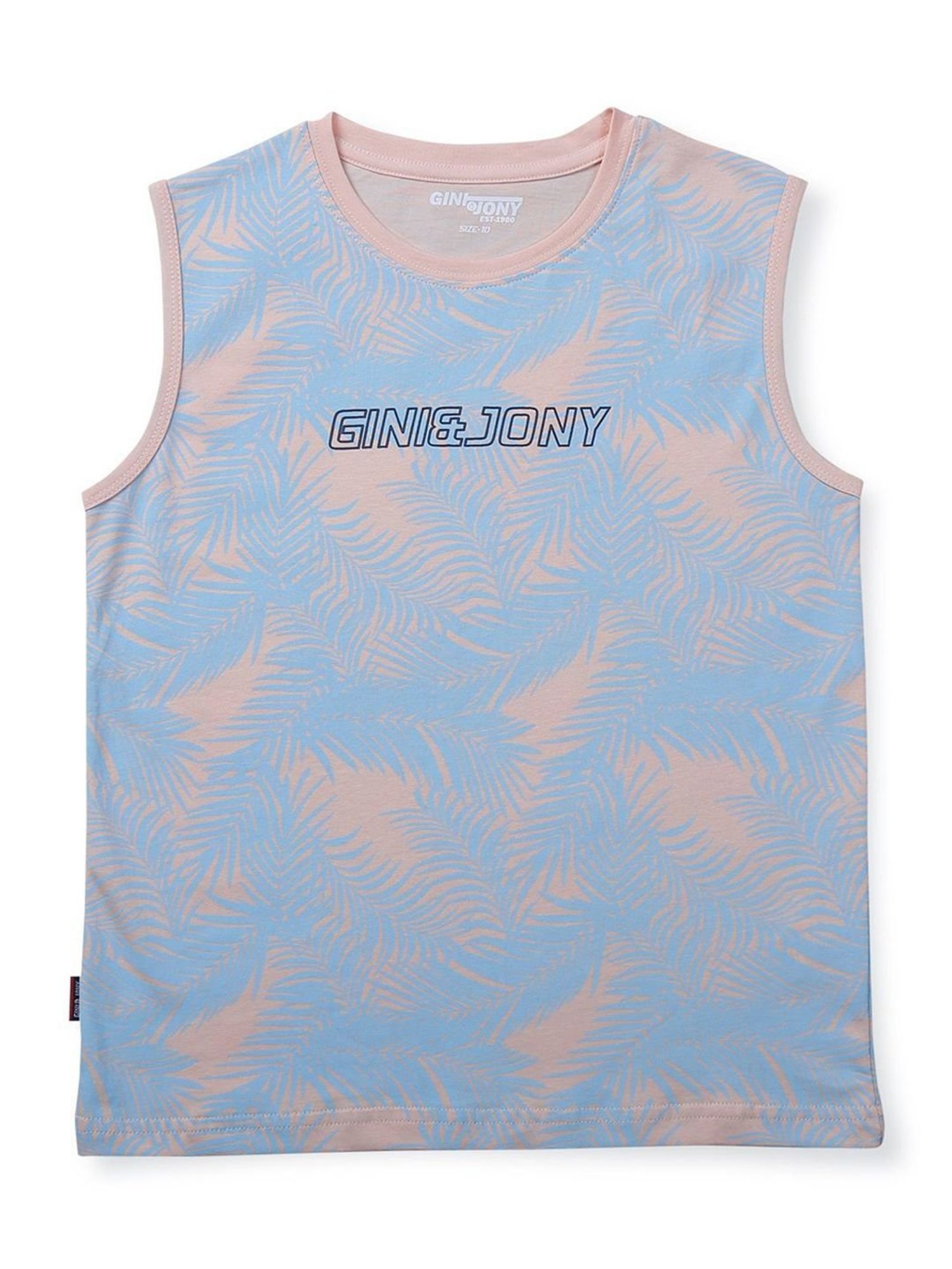 Palm Tree Kids White Printed Vest