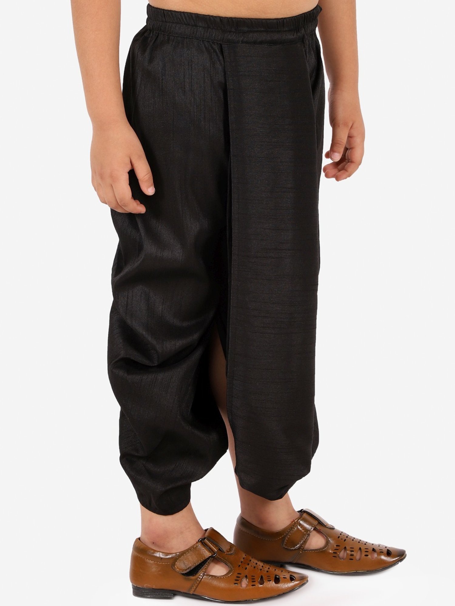 VASTRAMAY Kids Black Regular Fit Dhoti