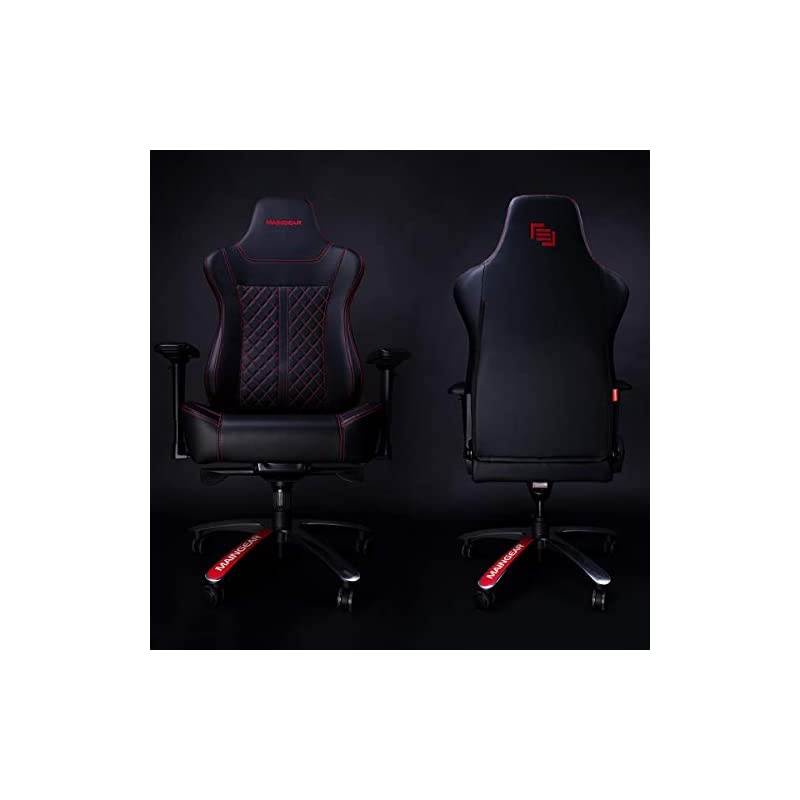 Gaming Chair Forma GT Nero Ergonomic Racing Recliner with 5-Year Warranty, Black/Red