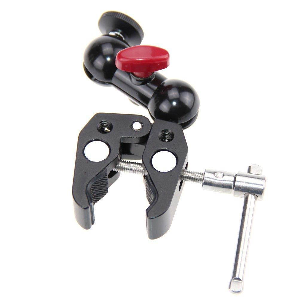 CAMVATE Pole Clamp Mount with Super Clamp and 360 degree Rotating Mini Ball Head for mini 7",8" Monitor