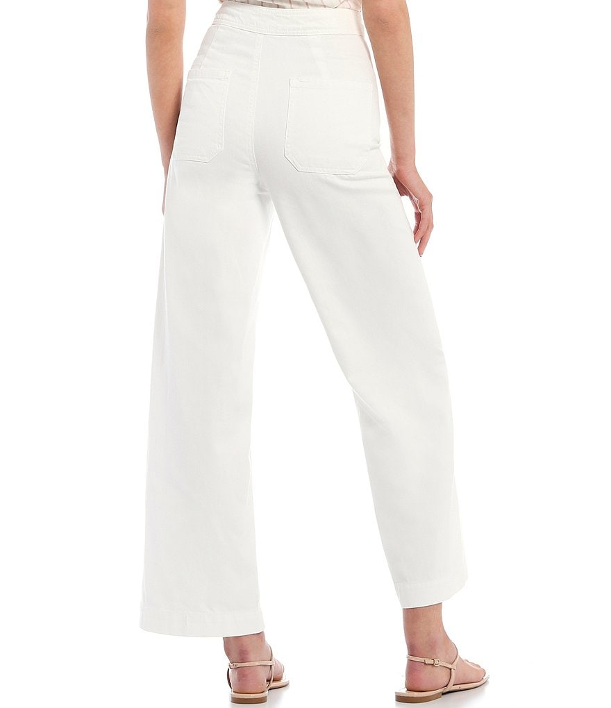 Every Button Front Wide Leg Relaxed Jeans