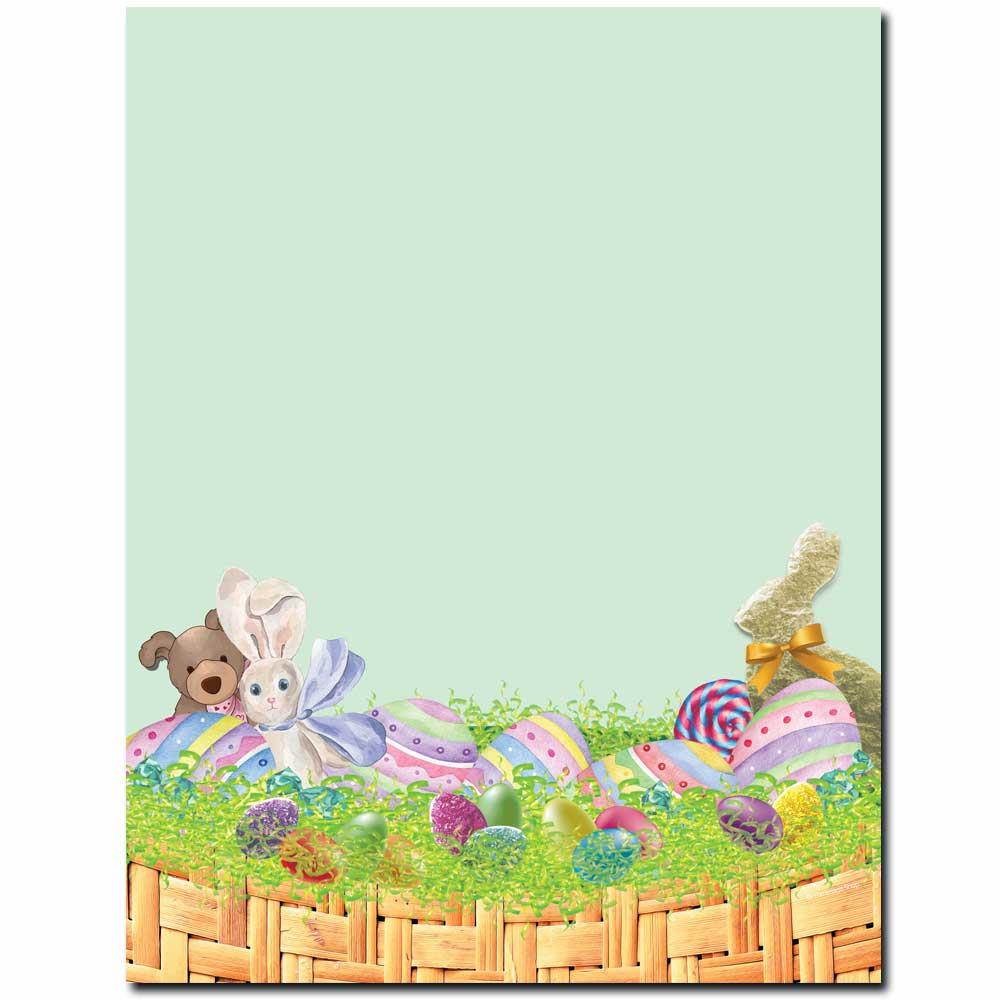Easter Basket Letterhead Laser & Inkjet Printer Paper, 100 pack