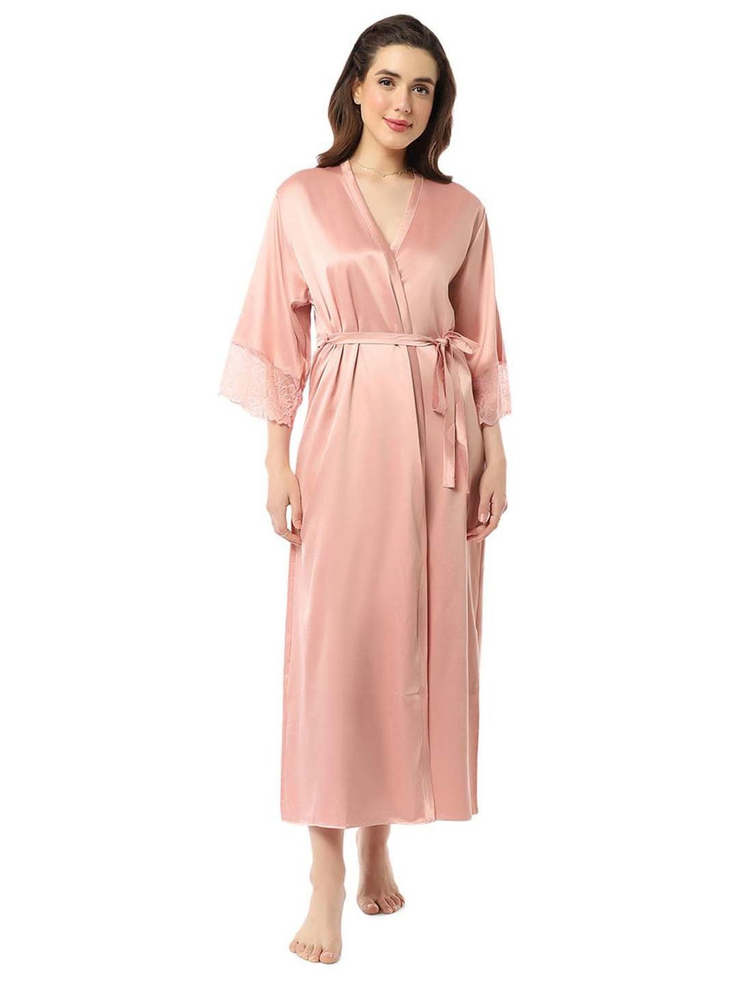 Amante Pink Plain Robe