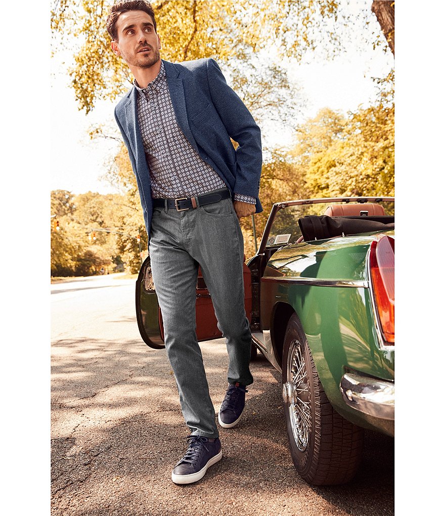 Johnston & Murphy 5-Pocket Heathered Stretch Pants