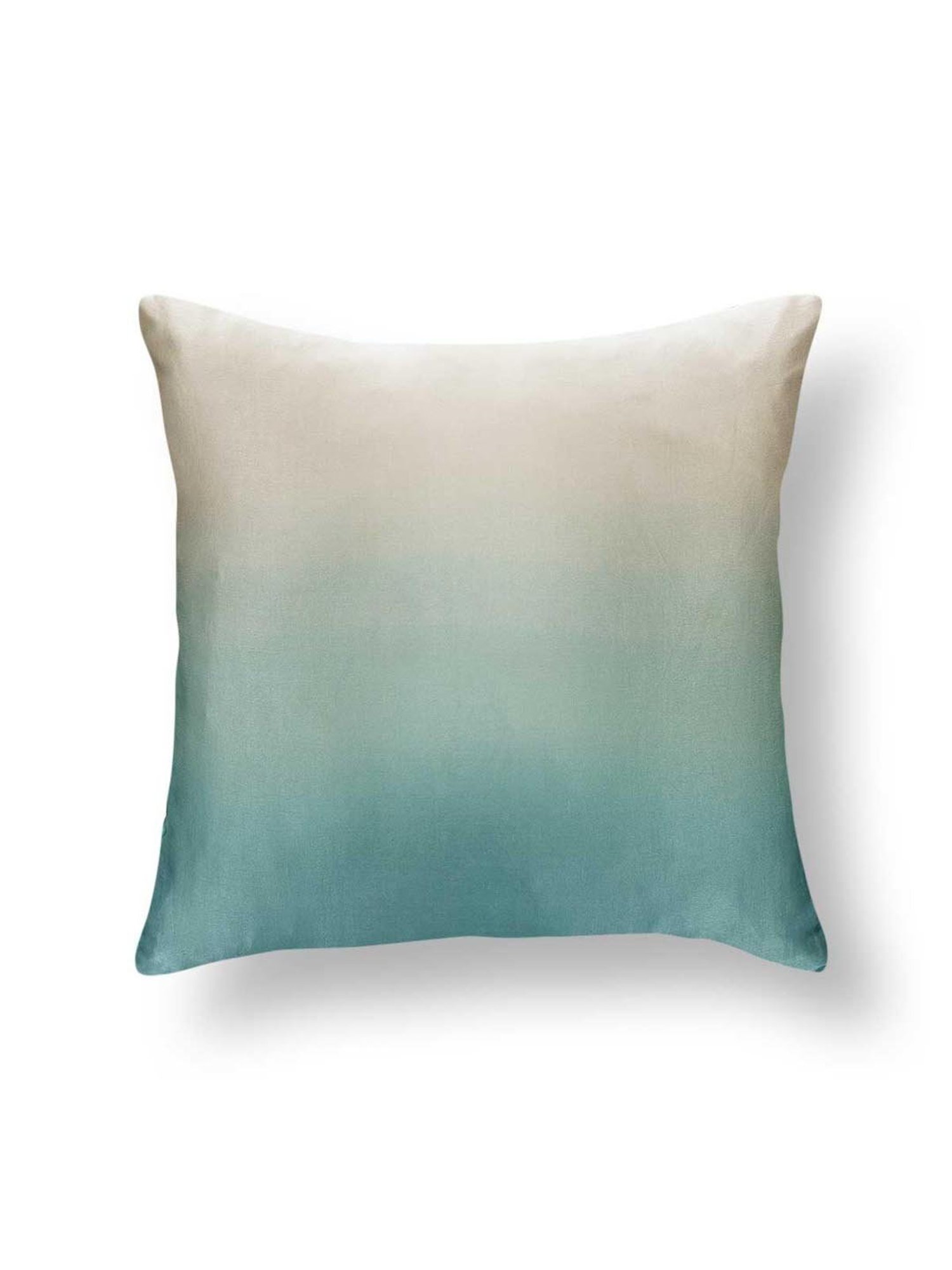 Home4U Myra Blue & White Silk Cushion Cover - Set of 1