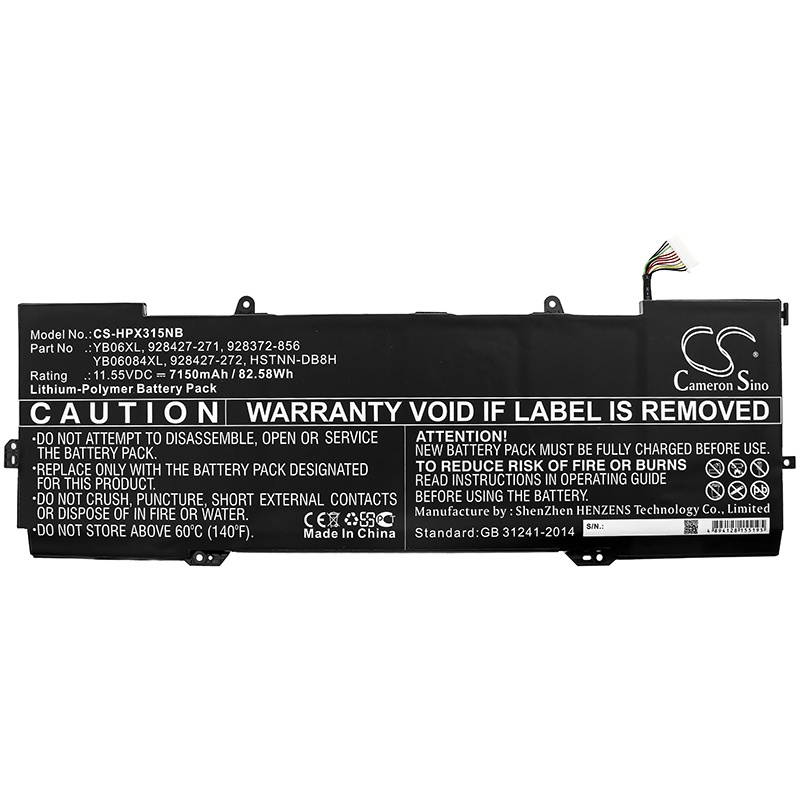 Battery Replacement for HP Spectre X360 15-CH008CA Spectre X360 15-CH001NC HSTNN-DB8H 928427-271 YB06084XL YB06XL 928372-856 928427-272