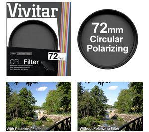 Vivitar VIV-CPL-72 Vivitar 72mm circular polarize filter lens