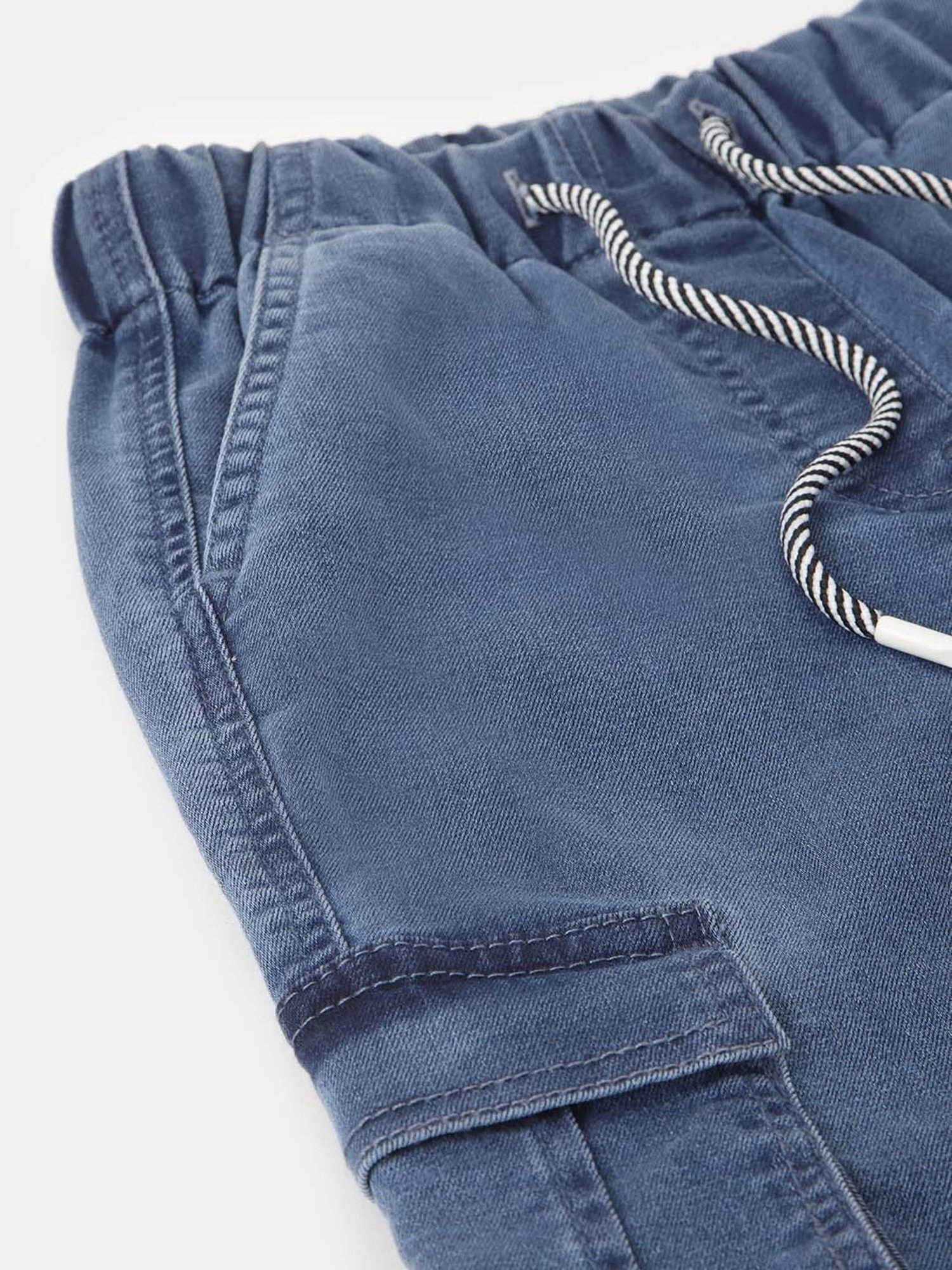 Blue Giraffe Girls Blue Cotton Washed Jeans