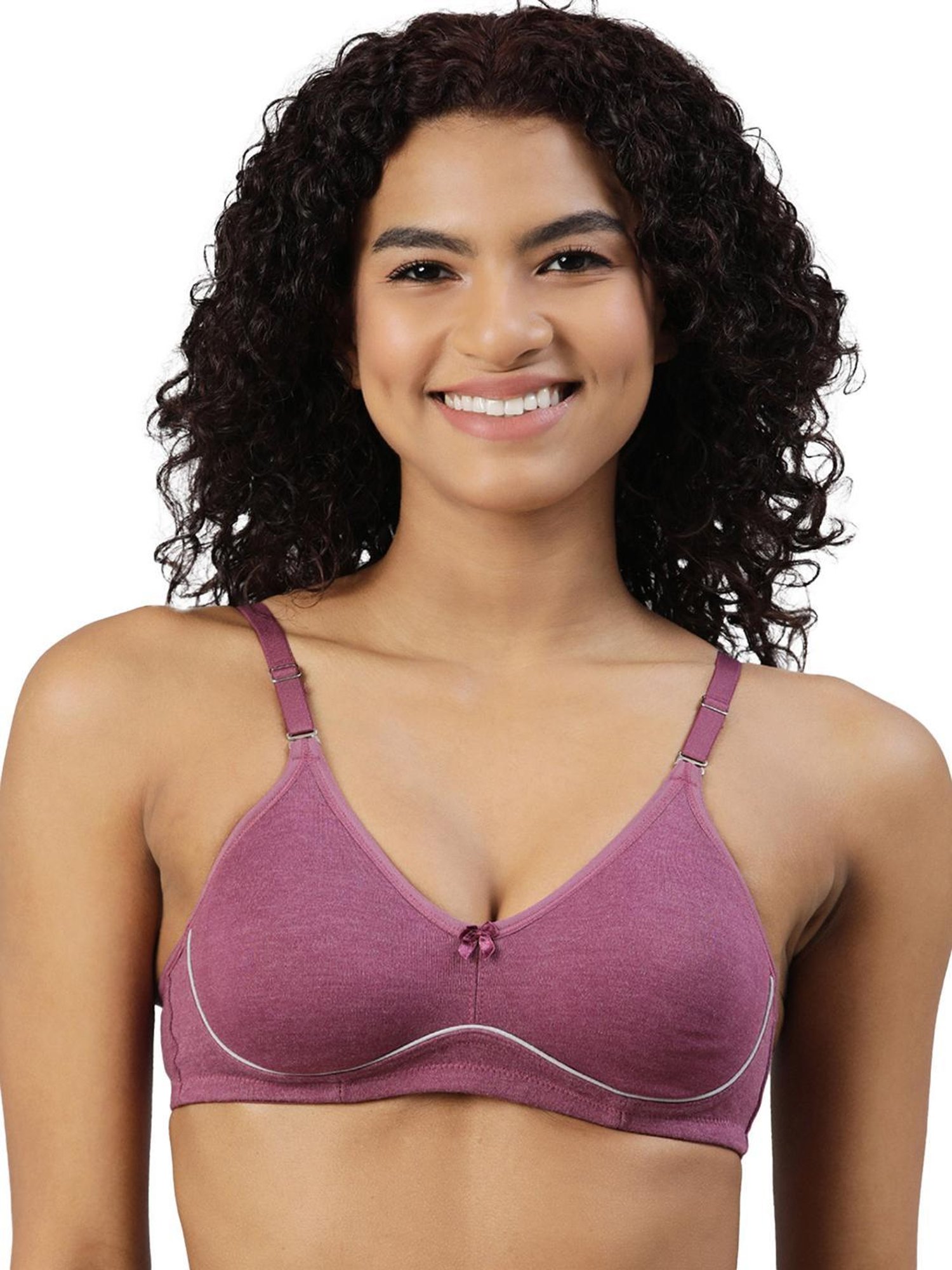 BLOSSOM Wine Textured Full Coverage Everyday Bra