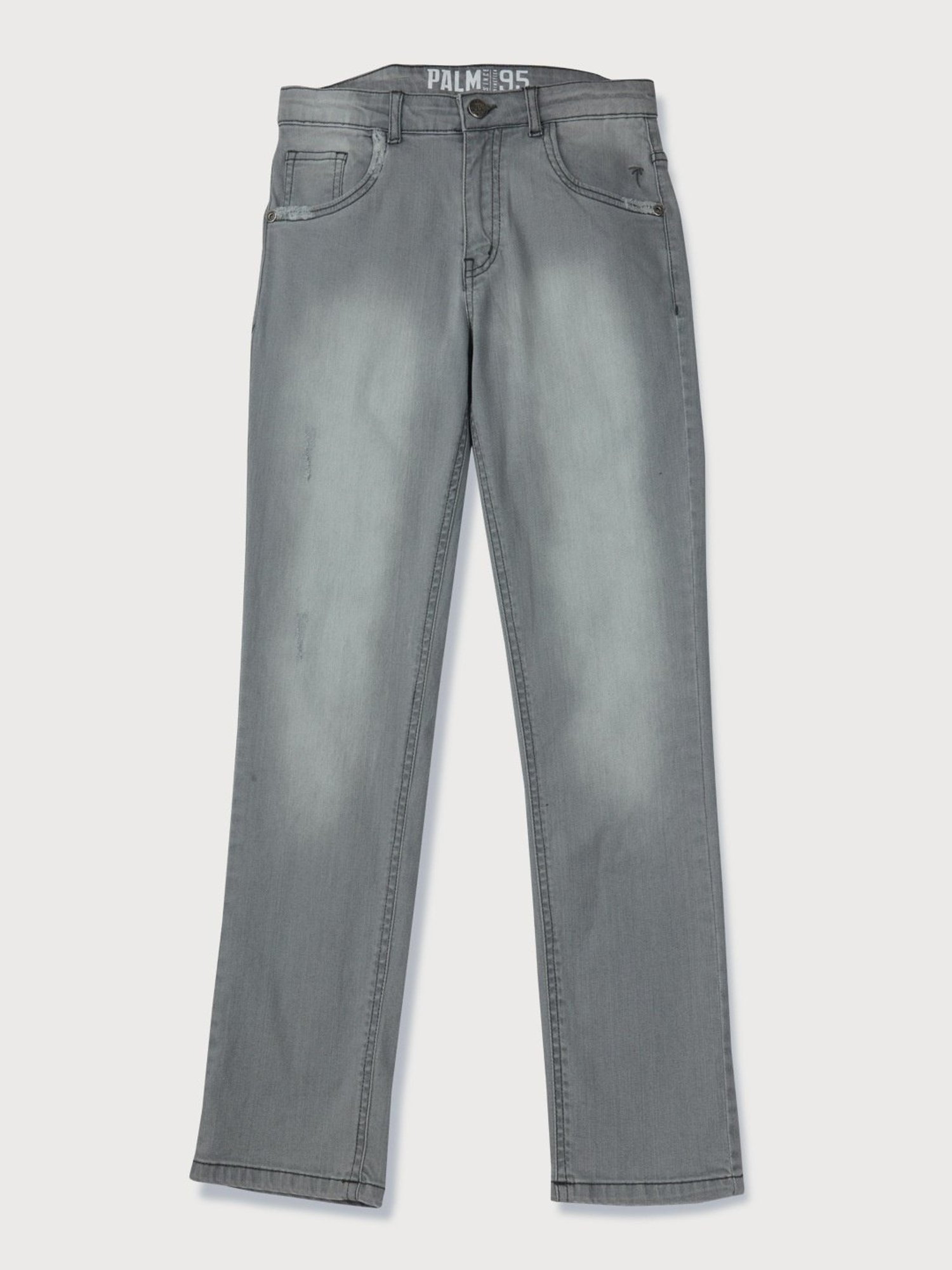 Palm Tree Boys Grey Washed Jeans