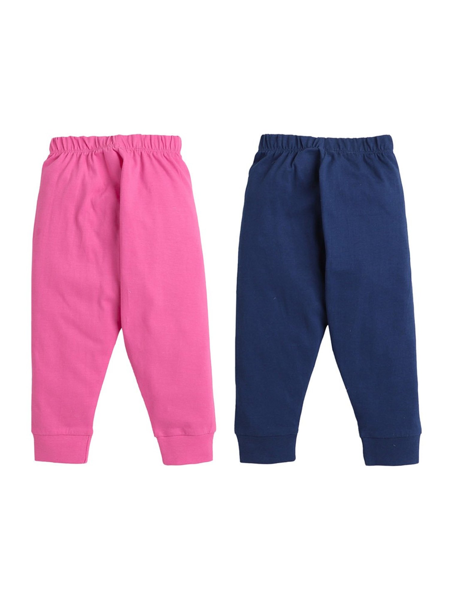 Bumzee Girls Navy & Pink Printed Pyjamas (Pack Of 2)