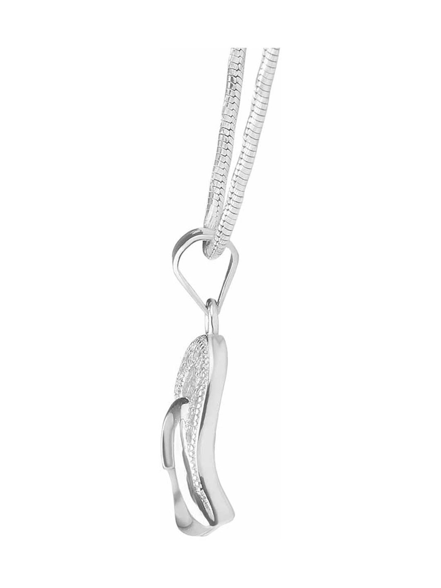 Anayra 92.5 Sterling Silver Heart Pendant with Chain for Women