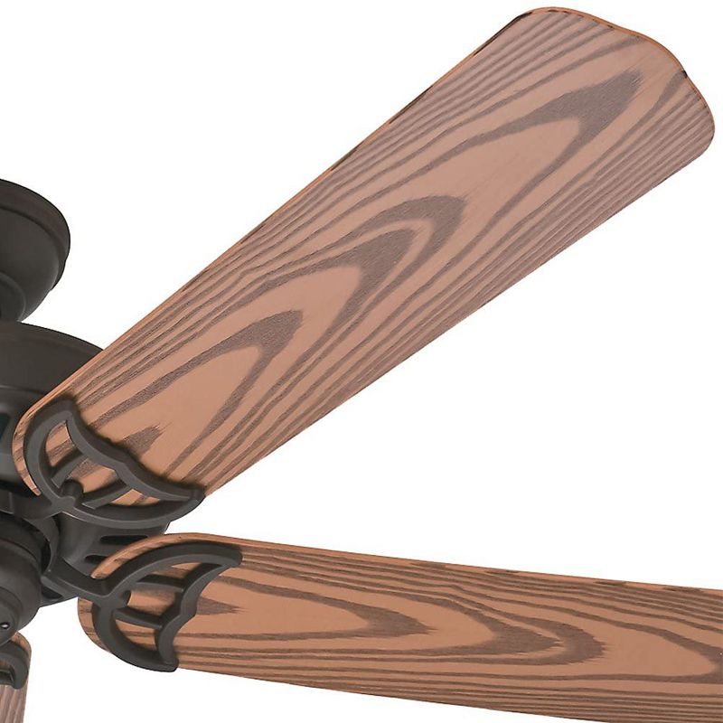 Hunter Fan Company 53126 Bridgeport Versatile Indoor/Outdoor 52 Inch Home Ceiling Fan without Light Fixture, New Bronze