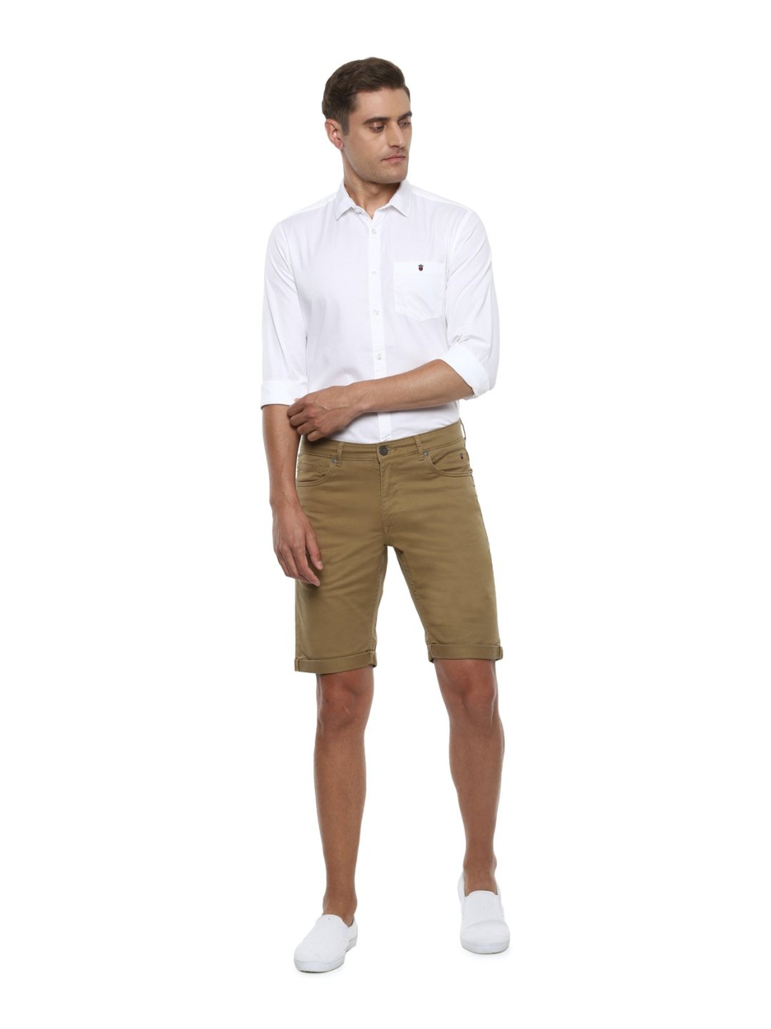 Louis Philippe Jeans White Cotton Slim Fit Shirt