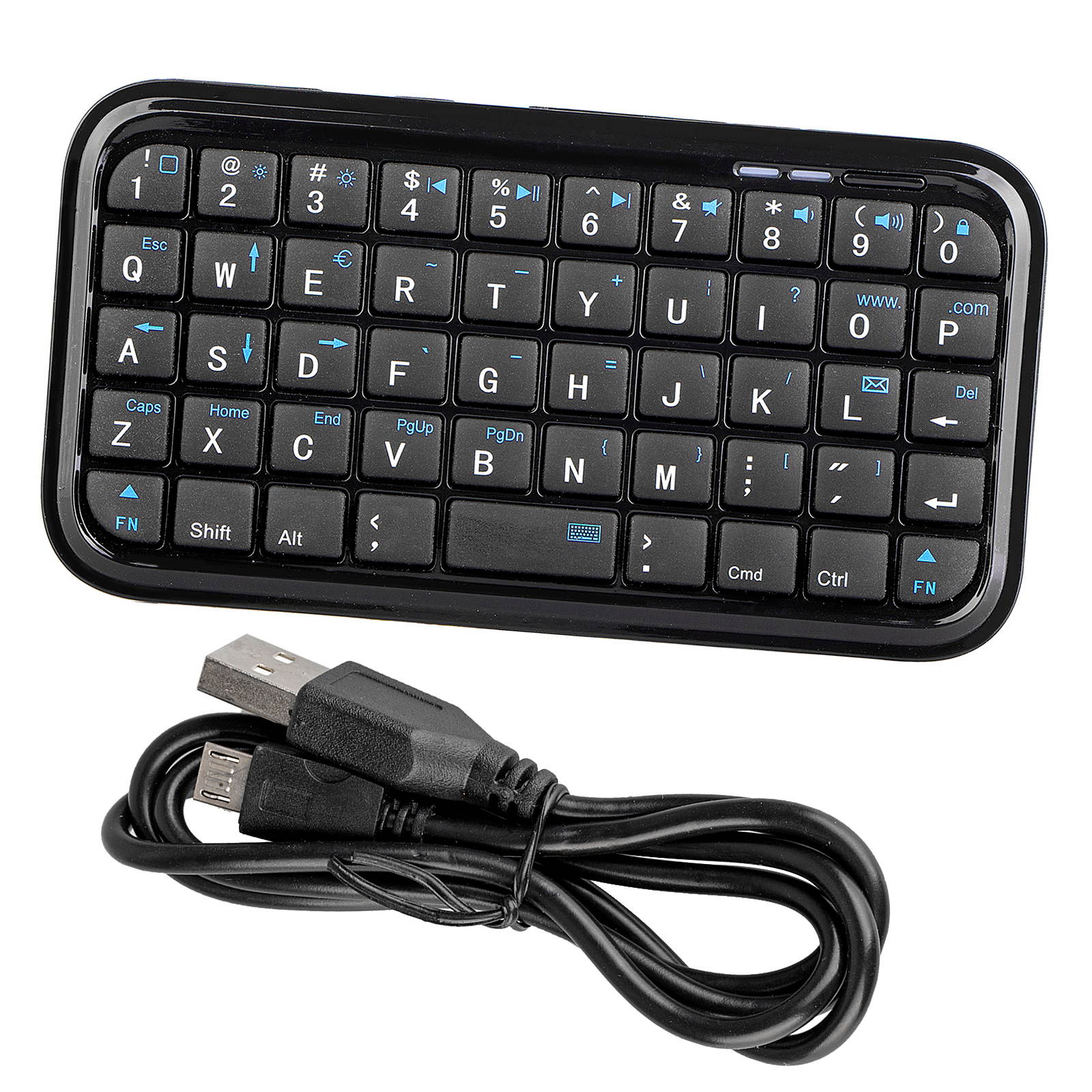 Mini Bluetooth Wireless Keyboard Portable Slim Rechargable Keypad