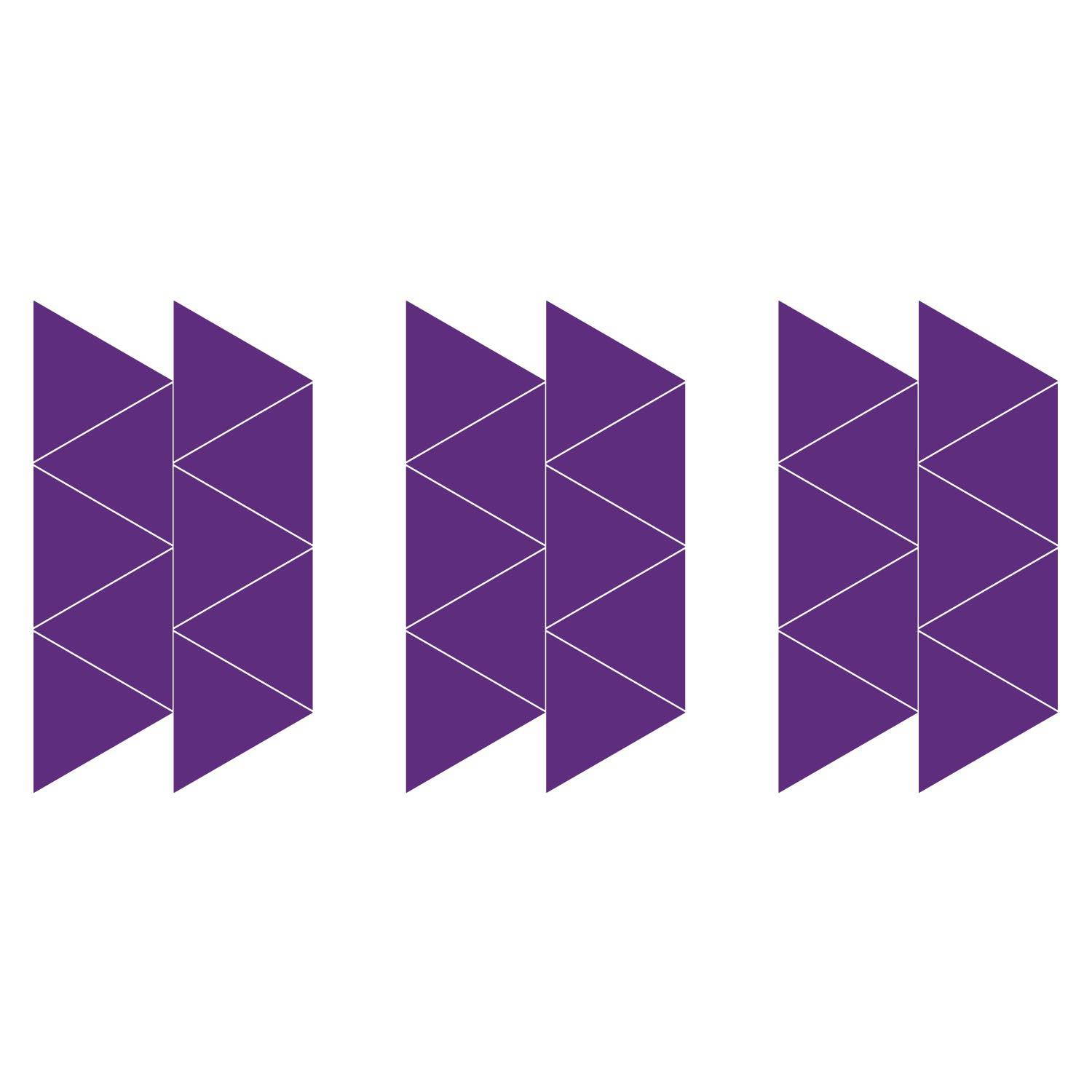 LiteMark 2 Inch Black Removable Triangle Decals - Pack of 84