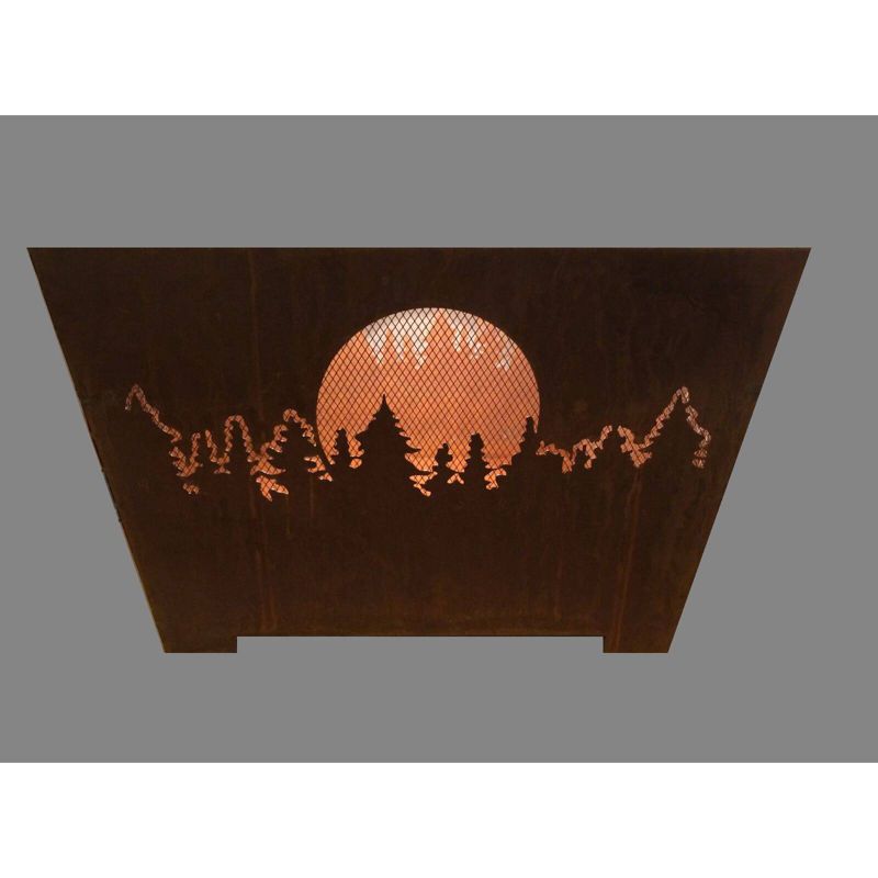 Laser Cut Forest and Moon Basket Copper - Esschert Design