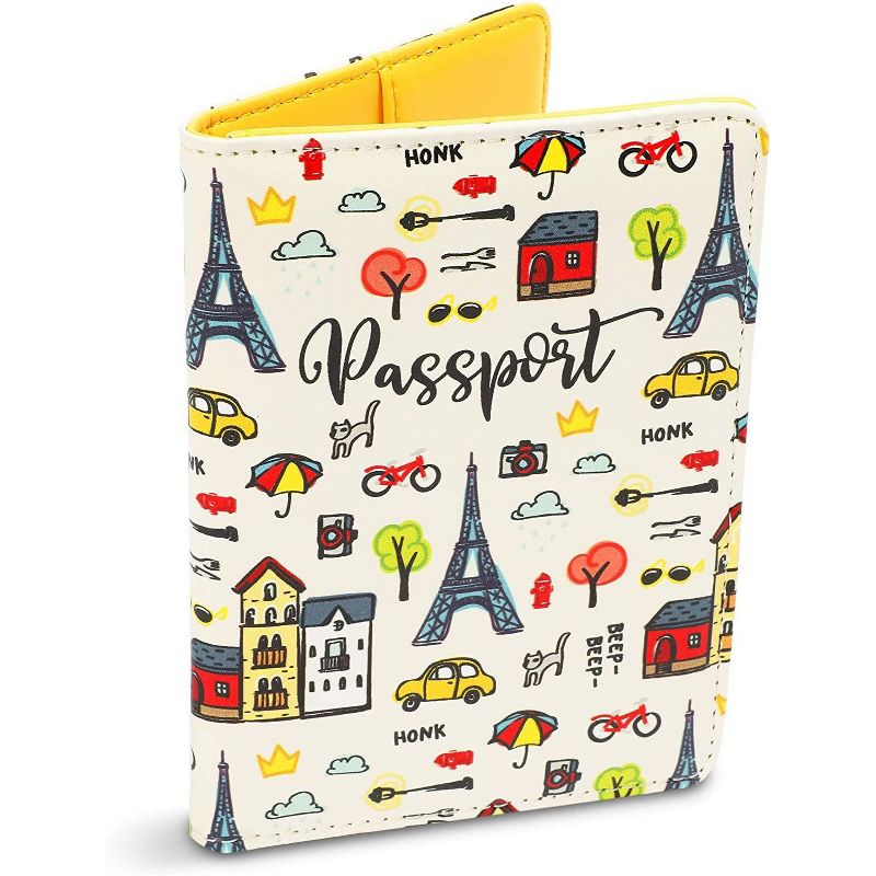 RFID Passport Holder, 4 Card Slots (5.5 x 4 In, PU Leather)