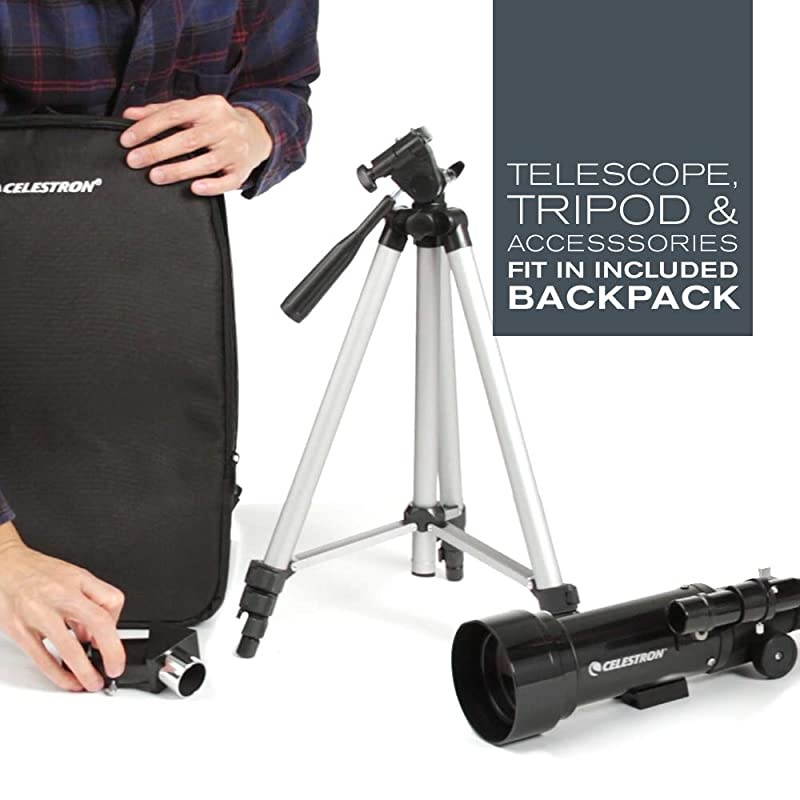 70mm Travel Scope Portable Refractor Telescope FullyCoated Glass Optics Ideal Telescope for Beginners BONUS Astronomy Software Package