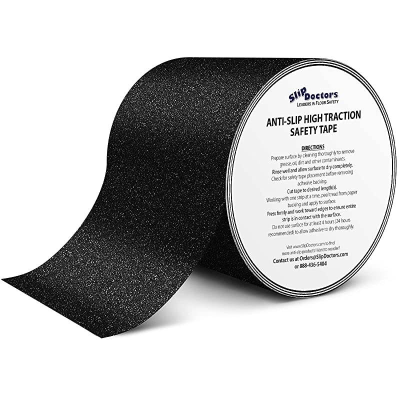 Anti Slip Traction Tape 4 x 15 FT Black 60 Grit Heavy Duty Safety Tape for IndoorOutdoor Ramps Stairs and more Strong Adhesive Non Skid Treads