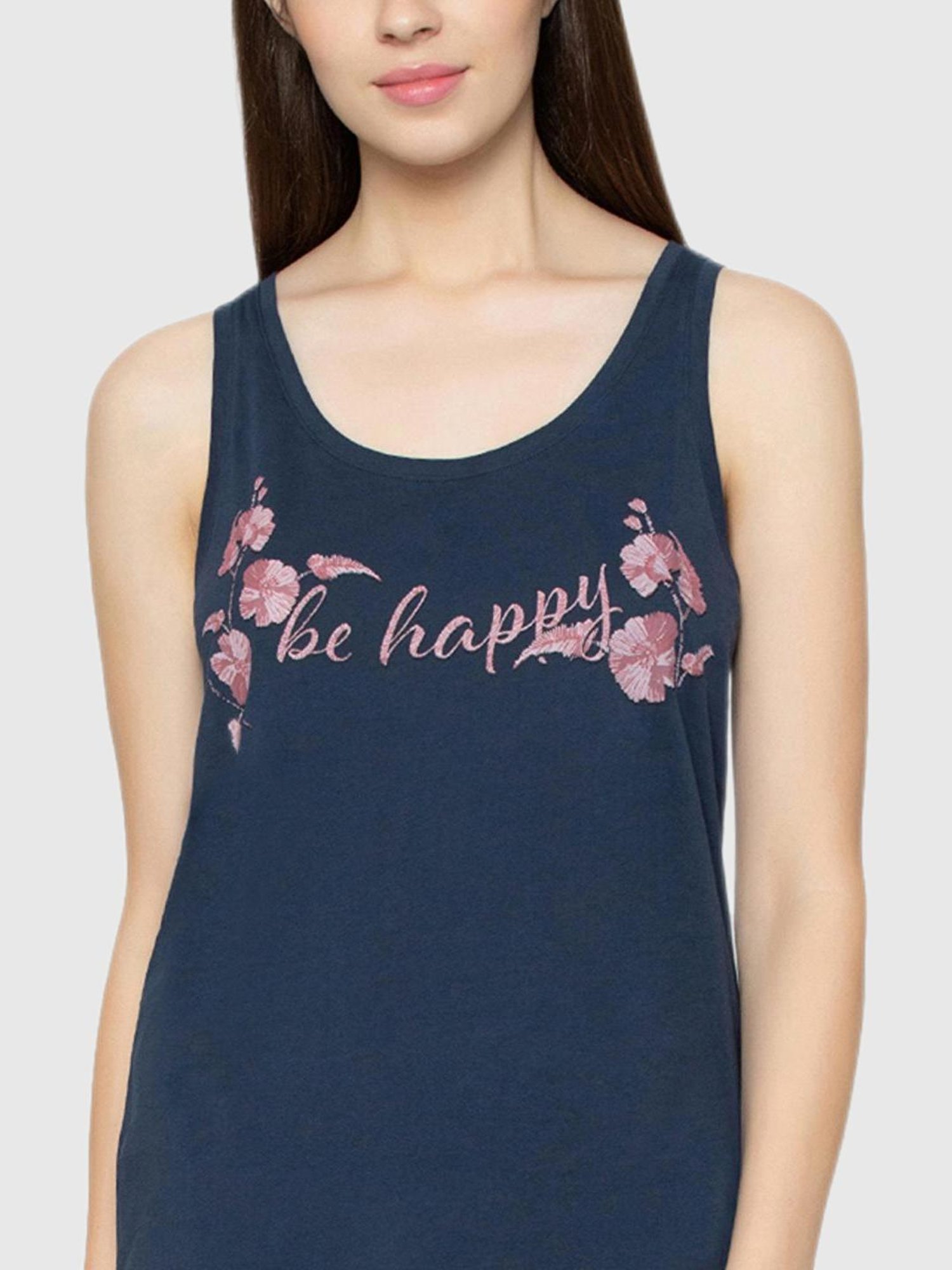 Triumph Navy Graphic Print Shorts Set