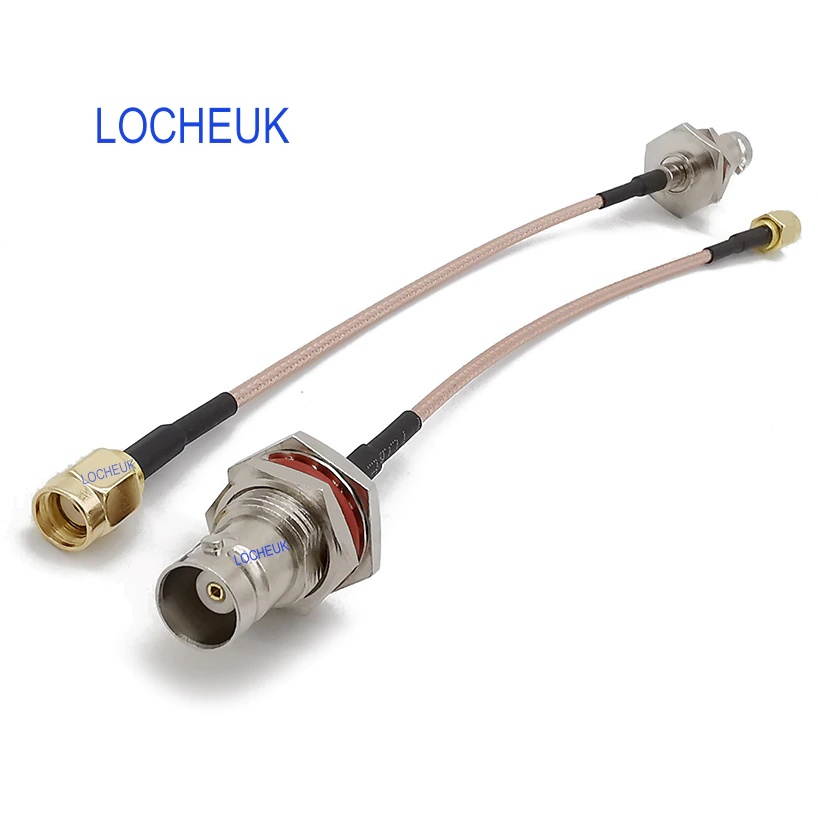 15CM BNC-SMA RF Coaxial RG316 Pigtail Cable Connector RP SMA Male Socket Switch BNC Femaleut Bulkhead Connector wire extension