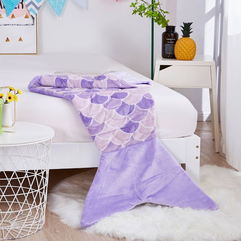 Mermaid Weighted Blanket Purple - Dream Theory