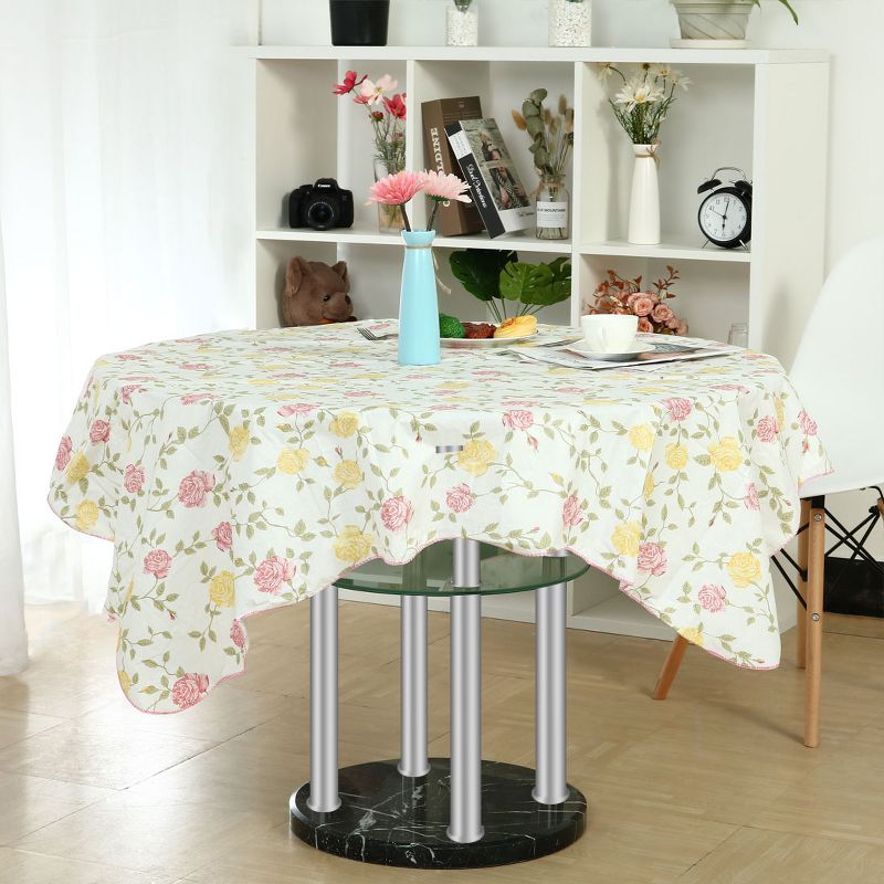 Juvale Thanksgiving Pumpkin & Fall Leaves Rectangle Dining Tablecloth Party Table Cover, 83 x 59 in