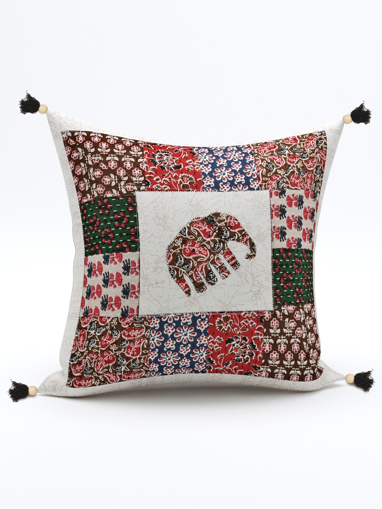 Living Roots Jaipuri Multicolor Cotton Cushion Covers - Set of 5