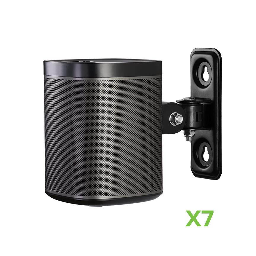 NavePoint SONOS PLAY:1 Speaker Wall Mount Bracket Tilt and Swivel Adjustable Black 7 Pack