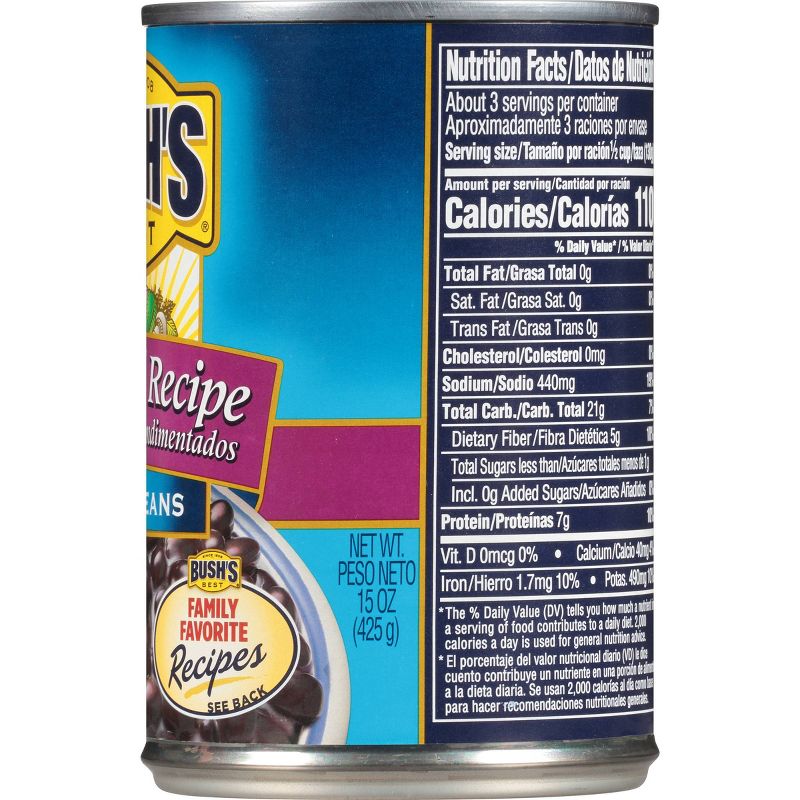 Bush's Seasoned Recipe Black Beans - 15oz
