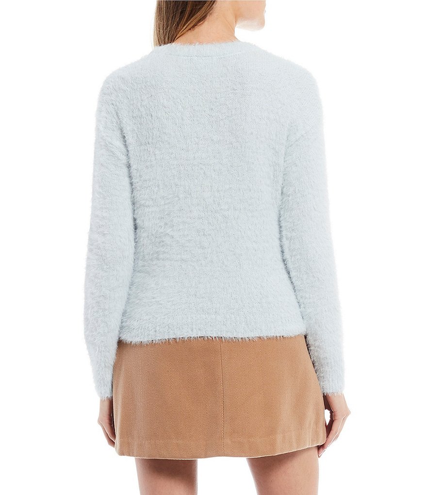 GB Eyelash Long Sleeve Round Neck Sweater