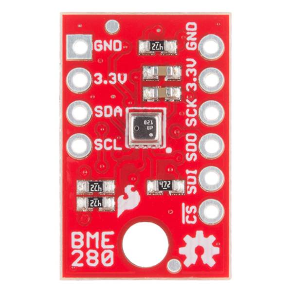SparkFun Atmospheric Sensor Breakout - BME280 Measure Weather with Barometric pressure Relative Humidity Temperature Small Footprint I2C & SPI Communications Interface Operating Voltage 3.3V Low Power