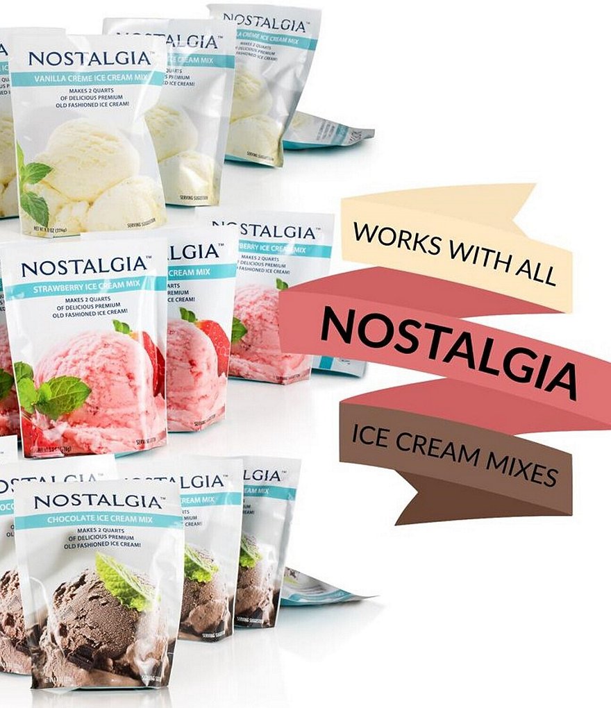 Nostalgia Electrics 2-Quart Ice Cream Maker with Candy Crusher