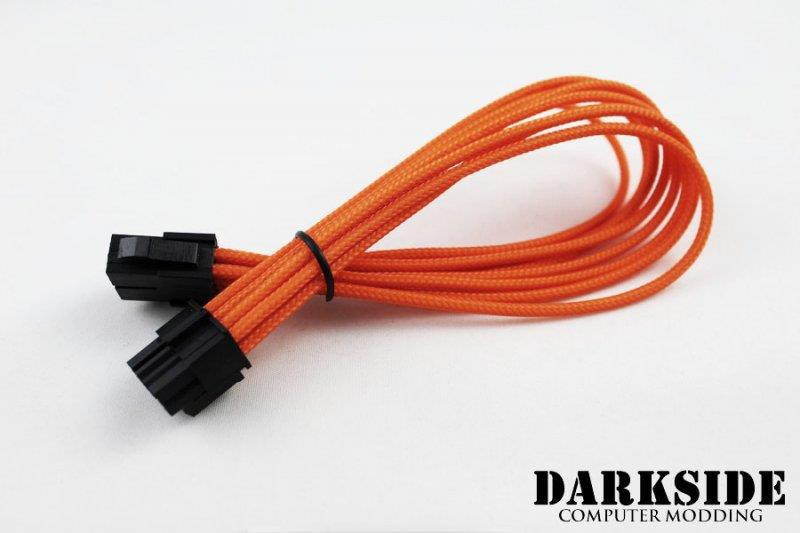 Darkside 4+4 EPS 12" (30cm) HSL Single Braid Extension Cable - Orange UV (DS-0232)