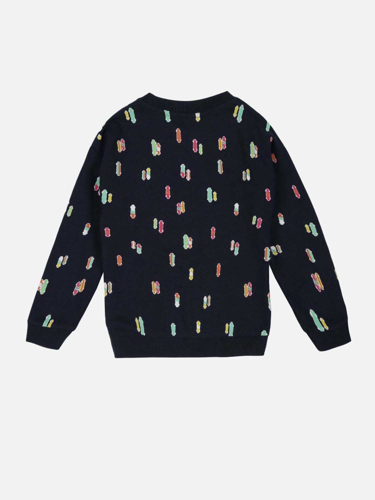 Allen Solly Junior Orange Cotton Regular Fit Full Sleeves Sweatshirt