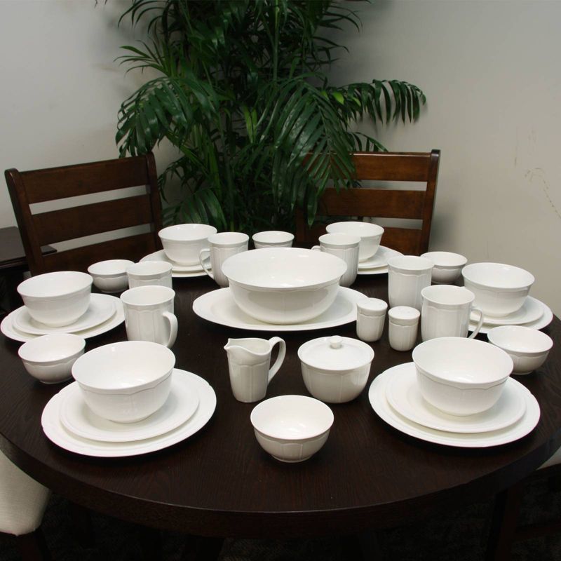 Gibson Home 37pc Stoneware Paton Dinnerware Set