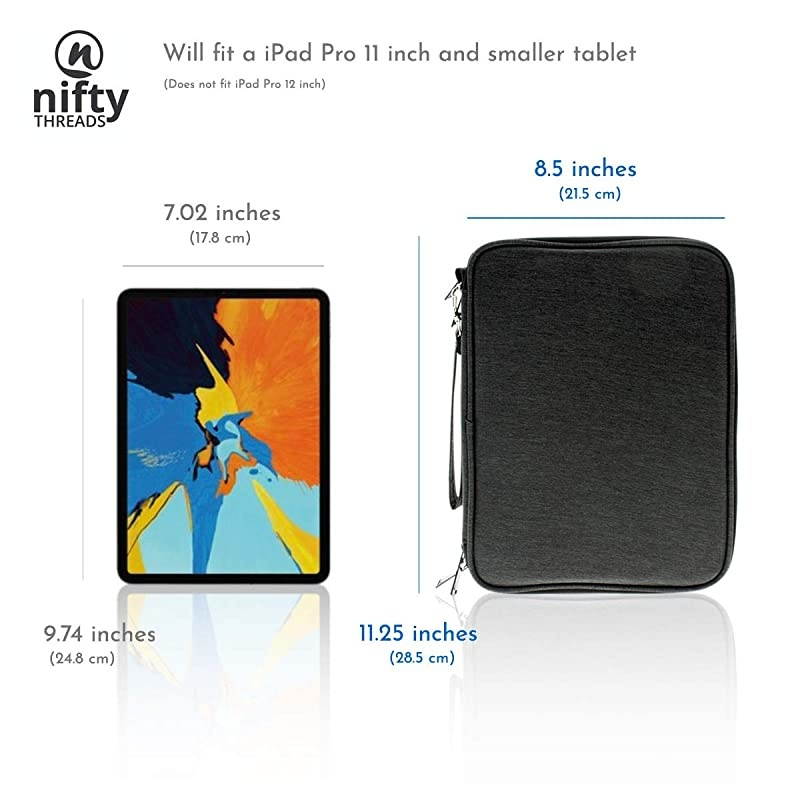 Thread Electronic Large Travel Cord Cable Wire Organizer Travel Accessories Case Bag Pouch for Electronics Cord Cases for Charger Phone USB iPad Small Tablet Gadget Accessory Black