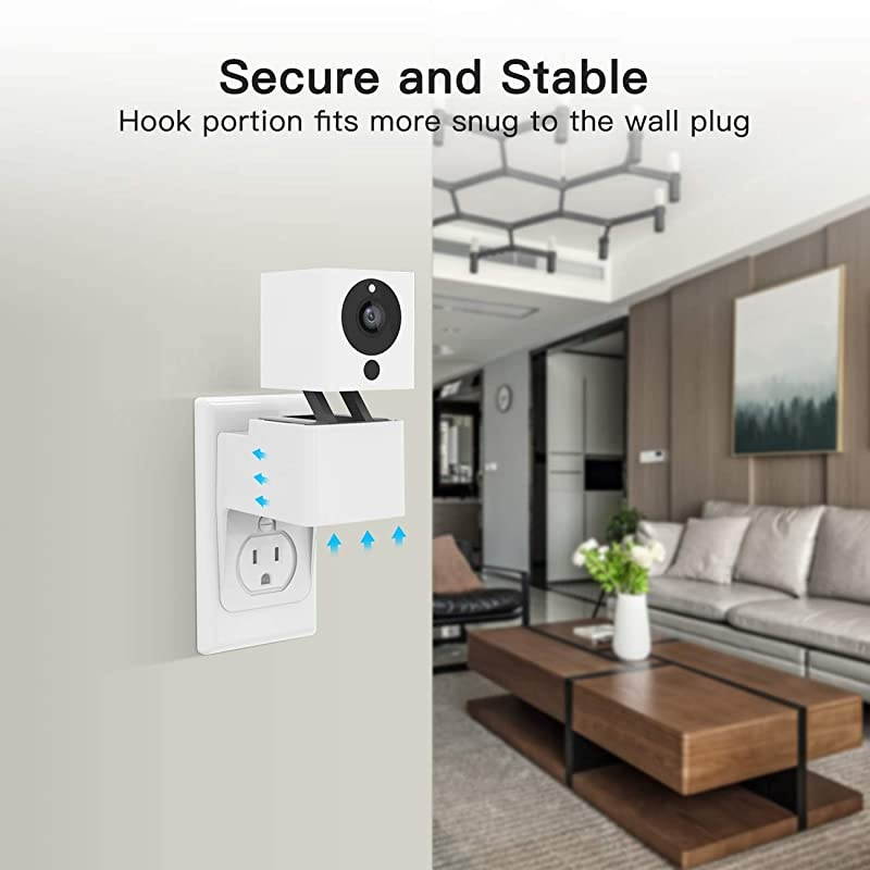 Upgraded Wyze Cam Outlet Wall Mount,  2019 New Bracket for Wyze Camera and WyzeCam V2 with Space-Saving, No Messy Wires or Wall Damage (1 Pack)