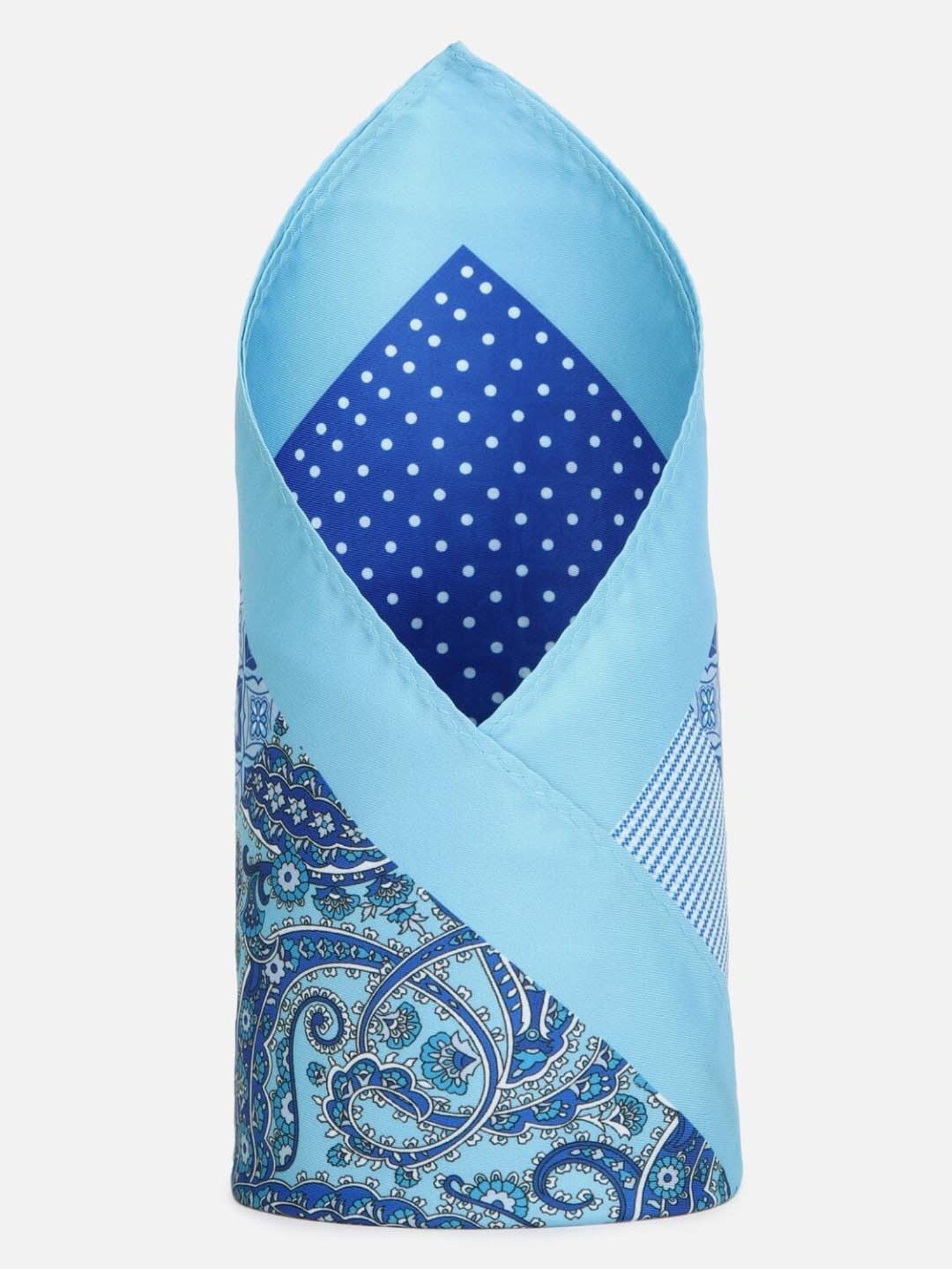 CHOKORE Brown and Yellow Plaid Pocket Square