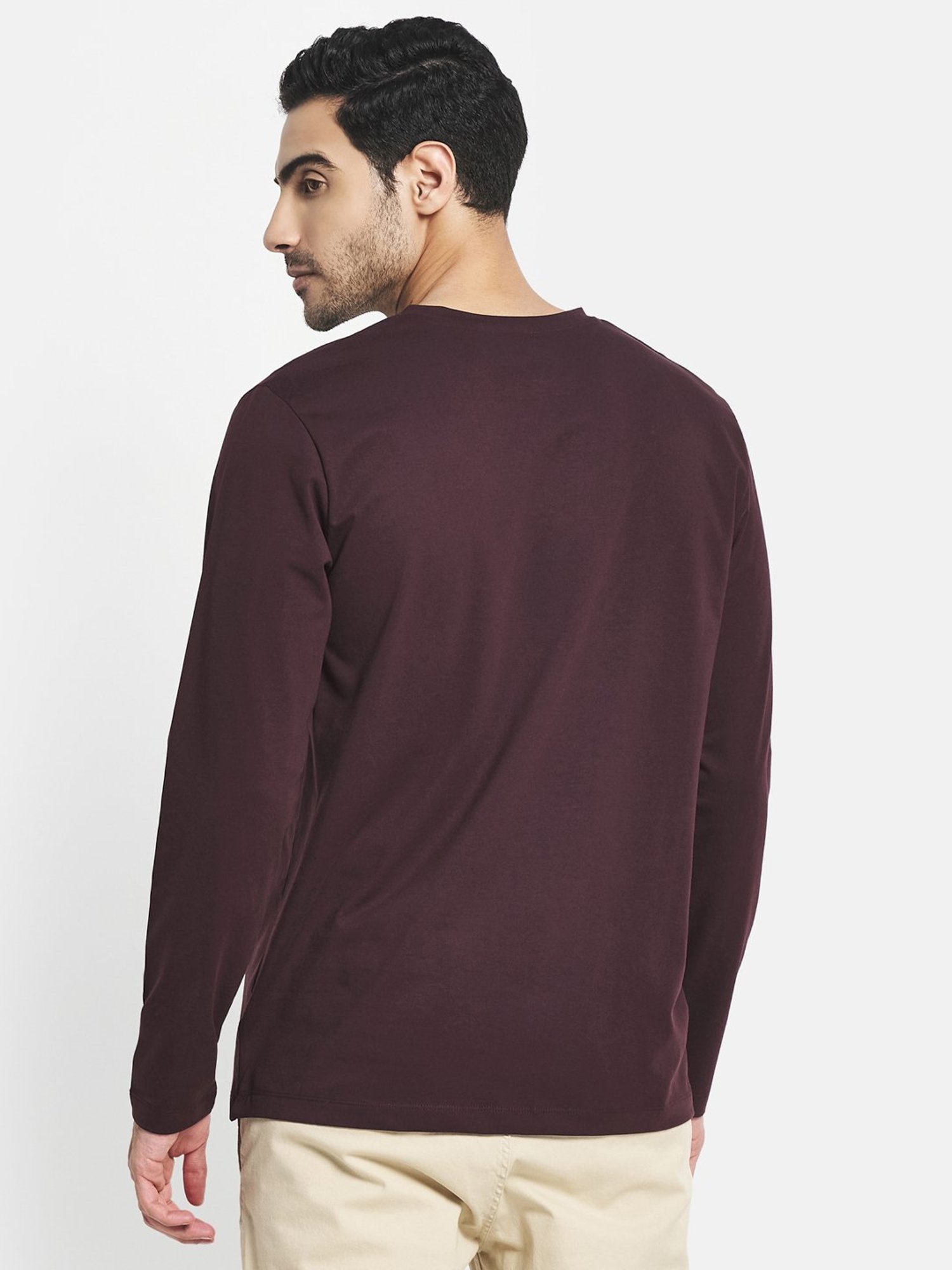 METTLE Wine V Neck T-Shirt