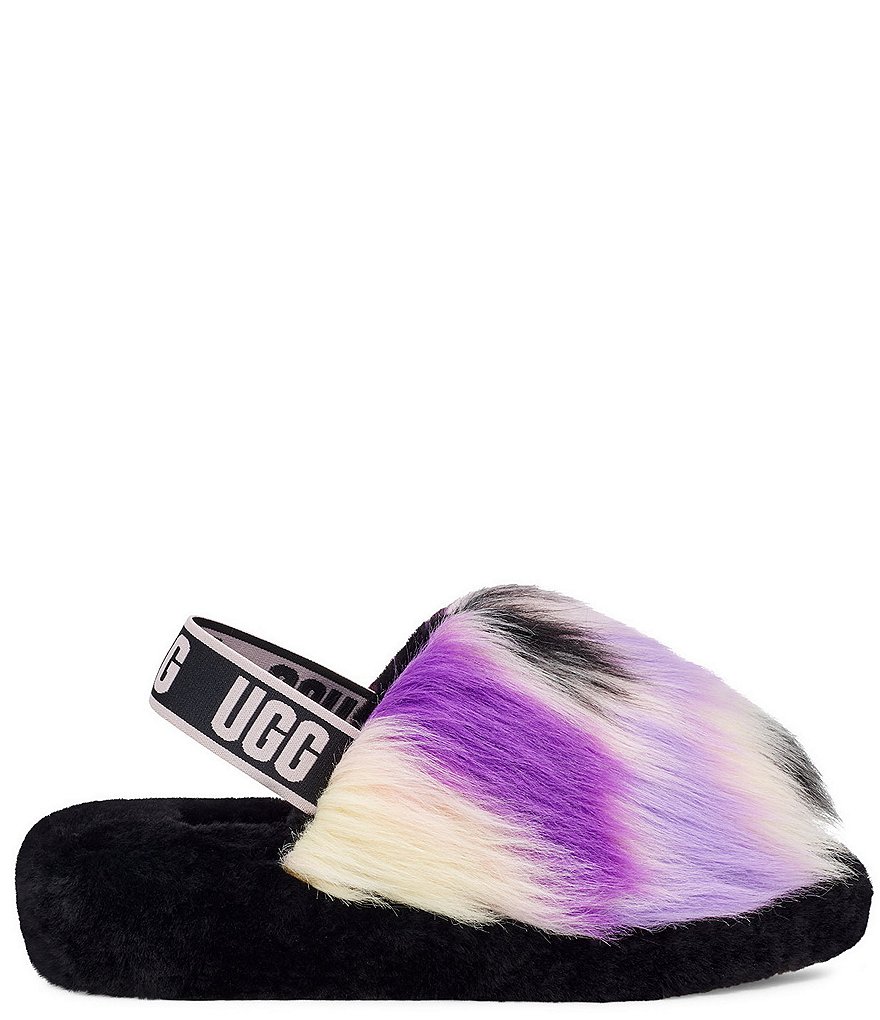 UGG&reg; Fluff Yeah Tie-Dye Faux Shearling Slides