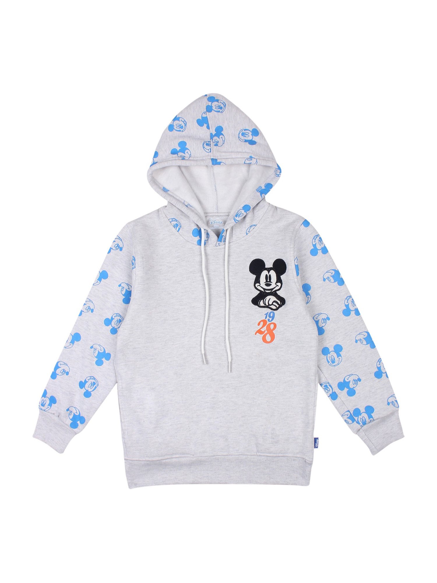 Proteens Kids Grey Cotton Printed Hoodie
