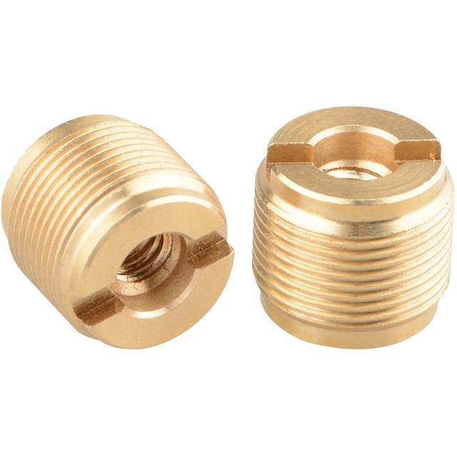 CAMVATE 1/4"-20 Female to 5/8"-27 Male Screw Adapter, 2-Pack #C1704
