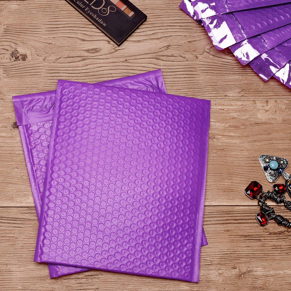 Metronic Poly Bubble Mailers #2 8.5x12 Inch Padded Envelopes Self Seal Shipping Envelopes Pack of 25 Purple