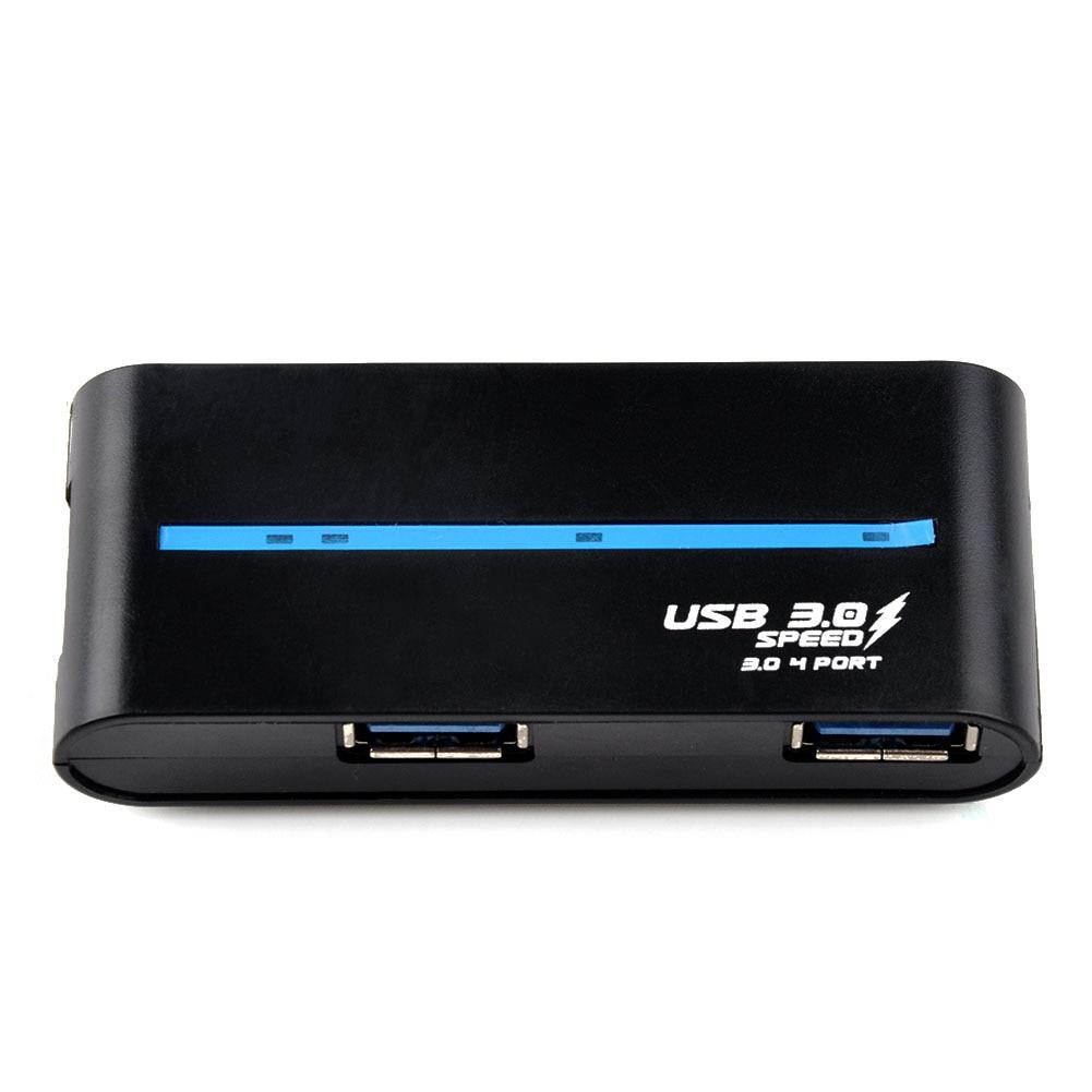 USB 3.0 Hub, Portable SuperSpeed 4 Port USB 3.0 Hub with Built-in Cable , USB Extension Multi-function USB Dock Hot Swapping Support for  Mac, PC, USB Flash Drives and Other Devices