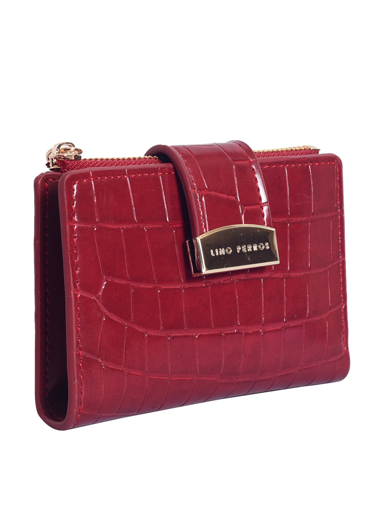 Lino Perros Red Textured Wallet for Women